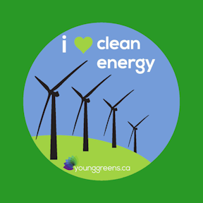 I love clean energy button
