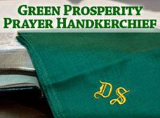 Green Prosperity Prayer Handkerchief