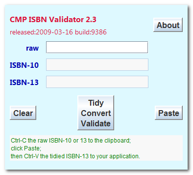 CMP ISBN Validator Windows 11 download